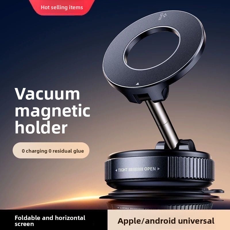 Magnetic Vacuum Car Phone Holder – Foldable Universal Mount