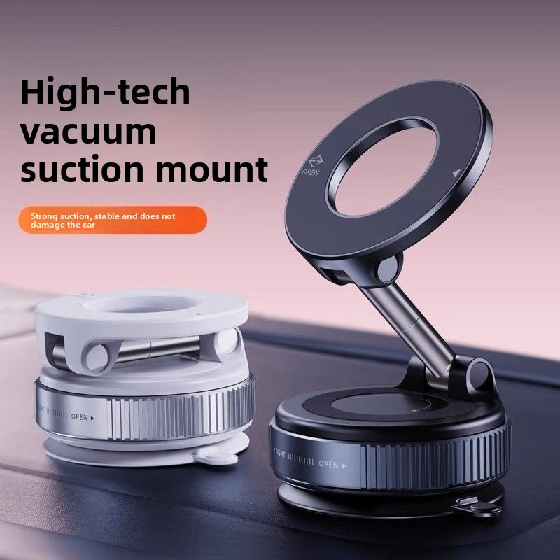 High-tech vacuum suction mount on a reflective surface with a gradient background