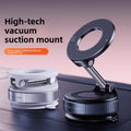 High-tech vacuum suction mount on a reflective surface with a gradient background